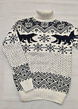 Чоловічий светр з ведмедями розміри M,L,XL,XXXL смарагд, фото 4