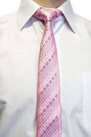 Мужской галстук La Pescara. Розовый. Турция. Ручная работа