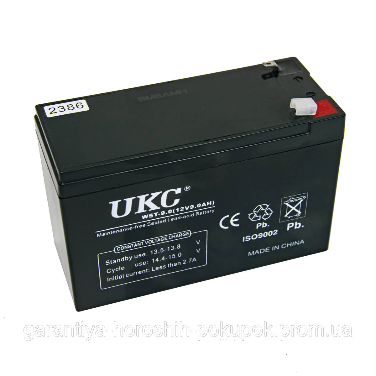 Акумулятор кислотний для УПС AGM Battery UKC WST-9 2.7A 12V 9Ah акб для мотоцикла, скутера<a href="ht - фото 1 - id-p1549253087