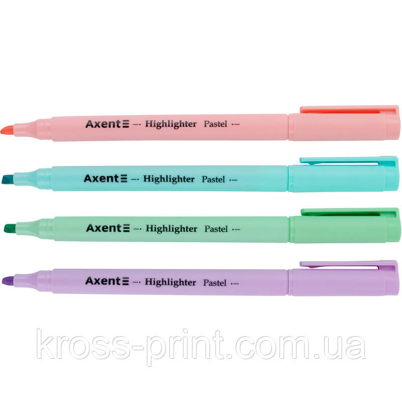 Маркер Highlighter Pastel 2533-A, 2-4 мм кл, набір із 4 кв