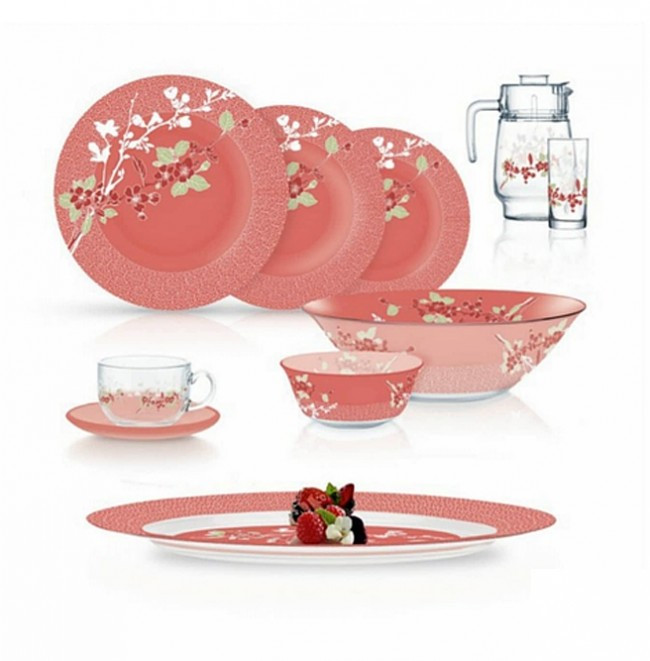 Розовый столовый сервиз Luminarc Ambi Japanese Pink 46 предметов (Q0929) - фото 1 - id-p1549266687