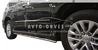 Защита штатного порога Lexus GX460 - тип: д:42мм окантовка