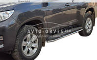 Защита штатного порога Toyota Prado 150 2009-2013 - тип: д:42мм окантовка