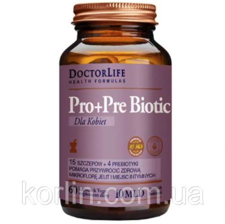 Купить Пробиотик + Пребиотик Для Женщин 60 кап Doctor Life Pro+Pre ...