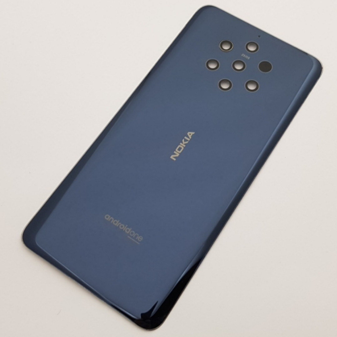 Із дефектом. кришка nokia 9 pureview ta-1082 ss синя сервісний оригінал з розборки (подряпини)