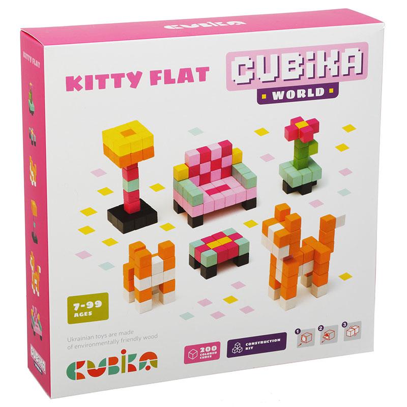 Дерев’яний конструктор Cubika World "Будинок кішки"