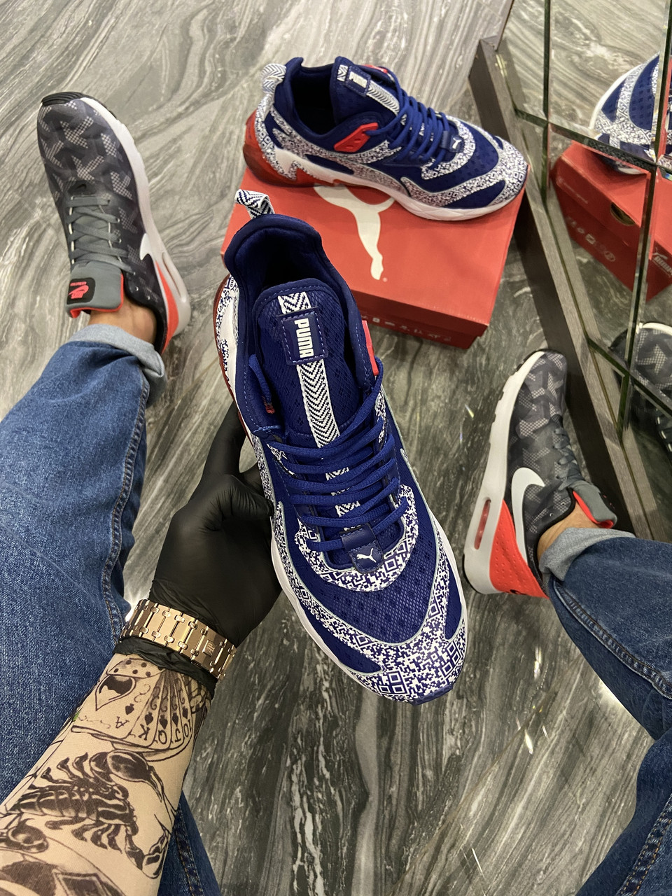 Puma LQD Cell Blue White