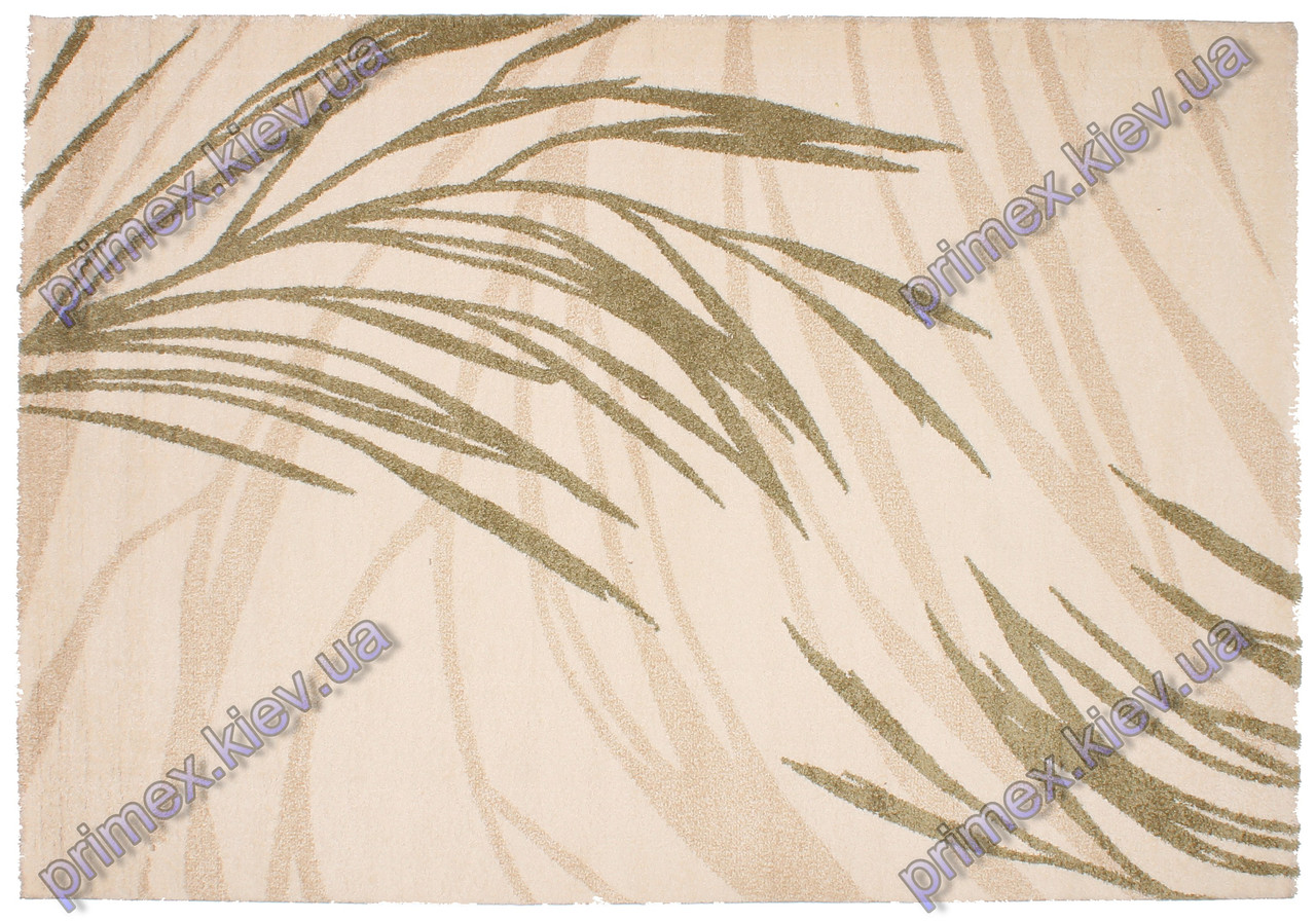 Ворсистий килим Юста shaggy "Гілки", колір кремовий