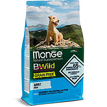 Корм сухий для собак дрібних порід 2,5 кг MONGE DOG BWILD GR.FREE Mini анчоус