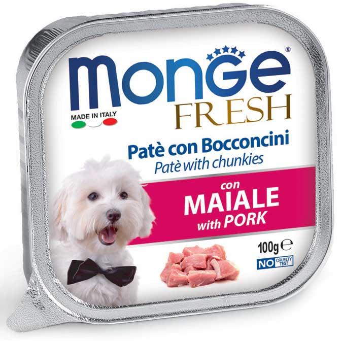 Консерви для собак 100 гр MONGE DOG FRESH зі свининою