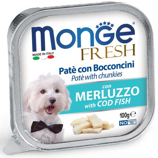 Консерви для собак 100 гр MONGE DOG FRESH c тріскою
