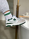 Кросівки жіночі білі New Balance 550 White Green (07130), фото 7