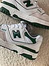 Кросівки жіночі білі New Balance 550 White Green (07130), фото 9