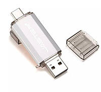 Флеш память 64 гб USB 2.0 Flash Drive 64 Gb JASTER Micro Usb серый