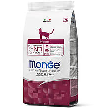 Корм з куркою для живуть у приміщенні кішок 400 гр Monge Cat Adult Indoor