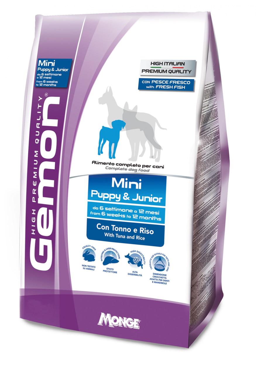 Корм сухий для цуценят дрібних порід Gemon DOG Mini Puppy and Junior з тунцем 3 кг