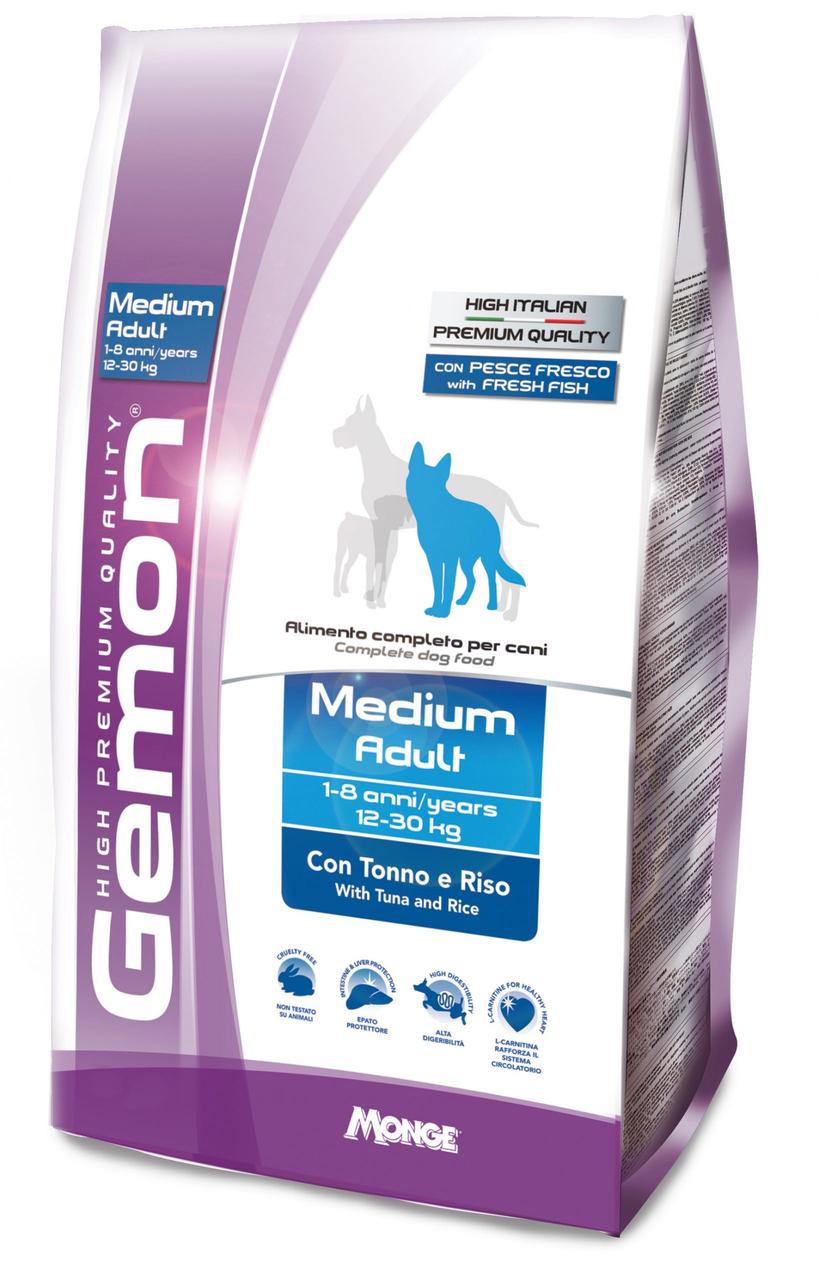 Корм сухий для собак середніх порід Gemon DOG Medium Adult з тунцем 3 кг