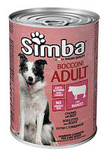 Вологий корм для собак 415 гр SIMBA DOG WET консерва з яловичиною