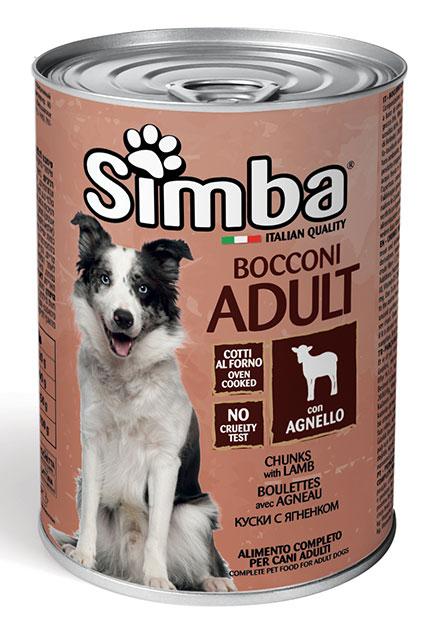 Вологий корм для собак 415 гр SIMBA DOG WET консерва з ягням