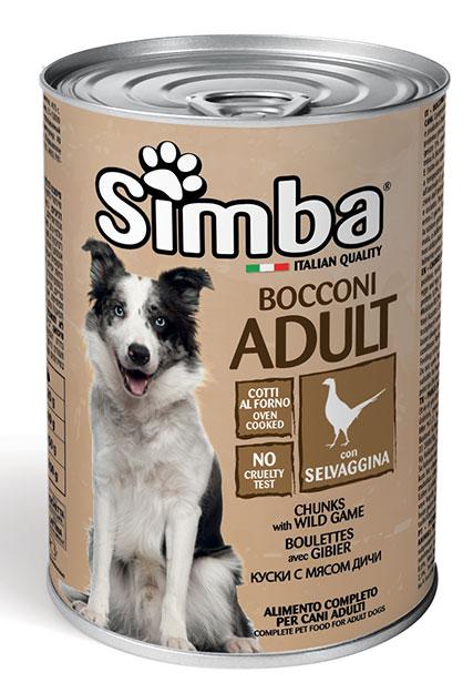 Вологий корм для собак 415 гр SIMBA DOG WET консерва з дичиною