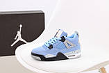 Чоловічі / жіночі кросівки Nike Air Jordan 4 Retro SE University Blue Tech Grey White, сині кросівки найк аір джордан 4 ретро аїр, фото 7