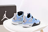 Чоловічі / жіночі кросівки Nike Air Jordan 4 Retro SE University Blue Tech Grey White, сині кросівки найк аір джордан 4 ретро аїр, фото 5