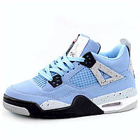 Мужские / женские кроссовки Nike Air Jordan 4 Retro SE University Blue Tech Grey, синие найк аир джордан 4