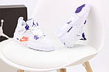 Чоловічі / жіночі кросівки Nike Air Jordan 4 Retro White, білі шкіряні кросівки найк аір джордан 4 ретро аїр, фото 4