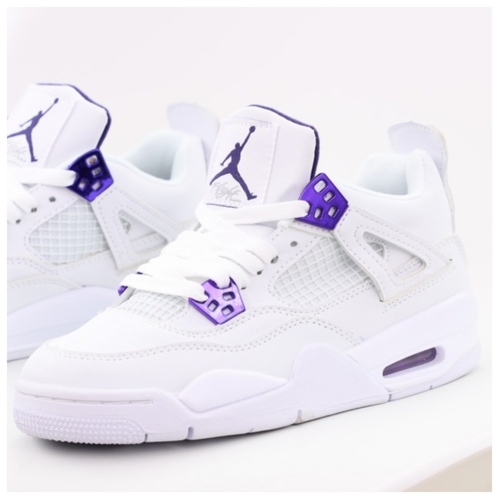 Чоловічі / жіночі кросівки Nike Air Jordan 4 Retro White, білі шкіряні кросівки найк аір джордан 4 ретро аїр, фото 1