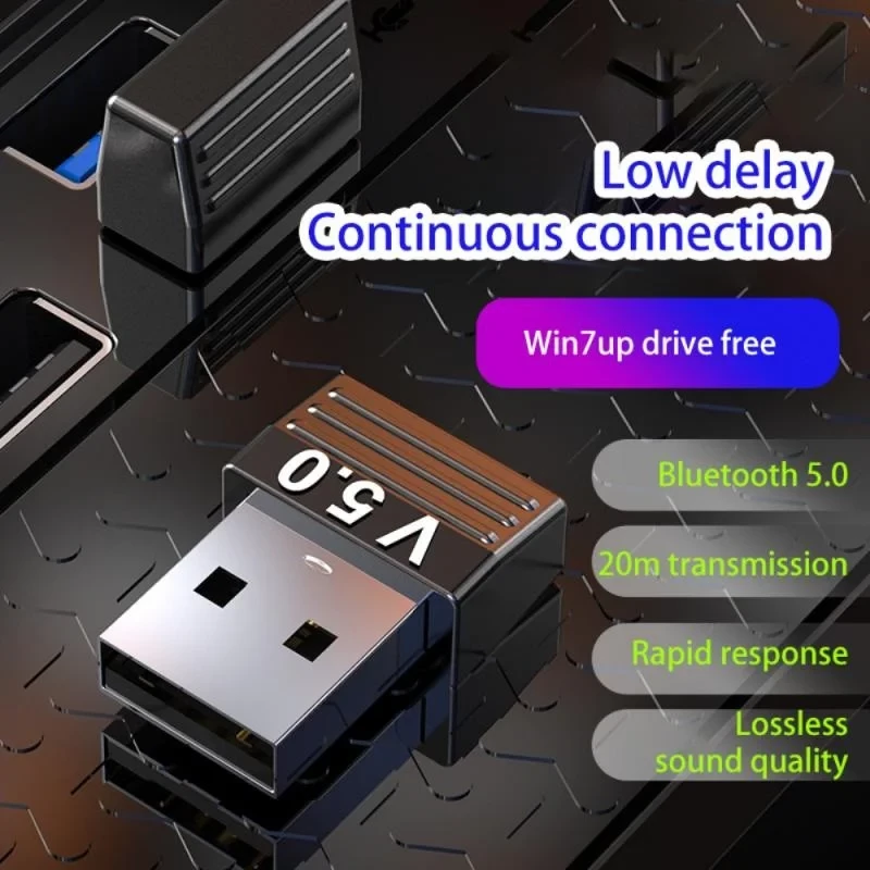 Дворежимний Bluetooth 5,0 Адаптер Бездротовий Приймач Передавач USB 3 Мбіт/с