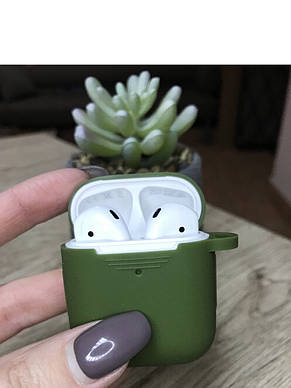 Чохол для Apple AirPods 1,2 Зелений Silicone Case силіконовий чохол для Apple AirPods 1,2, фото 2
