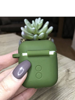 Чохол для Apple AirPods 1,2 Зелений Silicone Case силіконовий чохол для Apple AirPods 1,2, фото 2