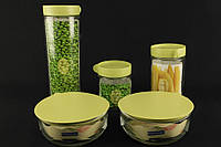 Харчові контейнери ємностями для круп сипучих Glassware