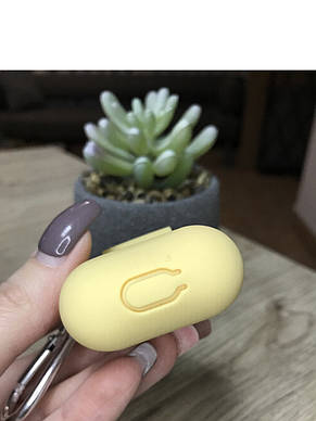 Чохол для навушників Air Pods 1,2 Жовтий Silicone Case силіконовий, фото 4