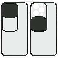 Чехол накладка CamShield для iPhone 13 Pro с шторкой камеры Матовый Черный