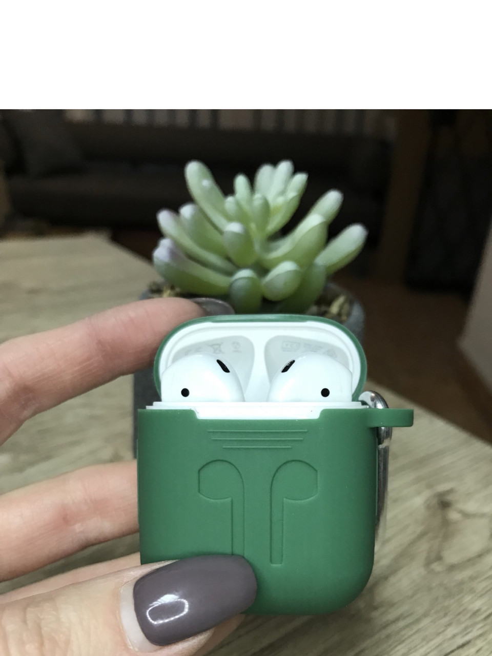 Чохол для навушників Air Pods 1,2 Яскраво-Зелений Silicone Case