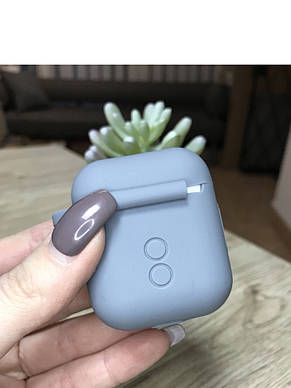 Чехол для Apple AirPods 1,2 Серый Silicone Case силіконовий чохол для Apple AirPods 1,2, фото 2