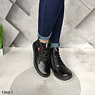 Чорні шкіряні зимові черевики 36,37, фото 4
