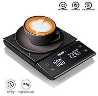 Кофейные электронные весы DEKO EK6012 с таймером и резиновым ковриком в комплекте