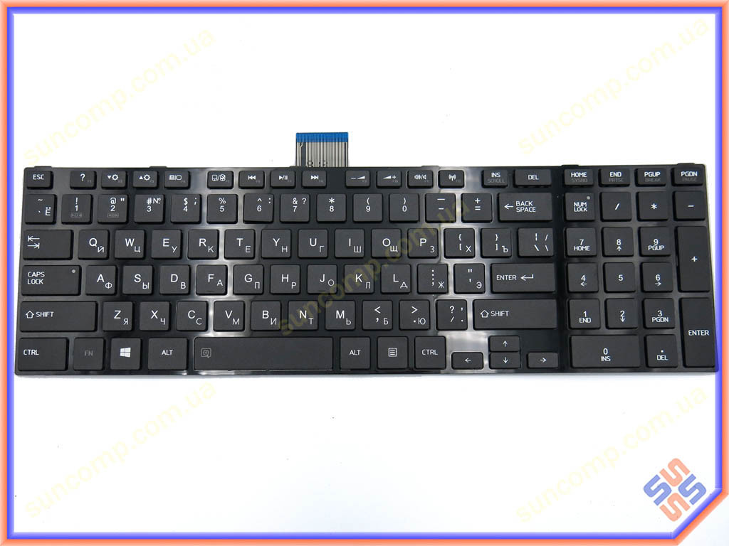 Клавиатура для Toshiba Satellite L850, L850D, L855, L870, L875, C850, C855, C870, C875 (RU Black с рамкой) - фото 3 - id-p1549398103