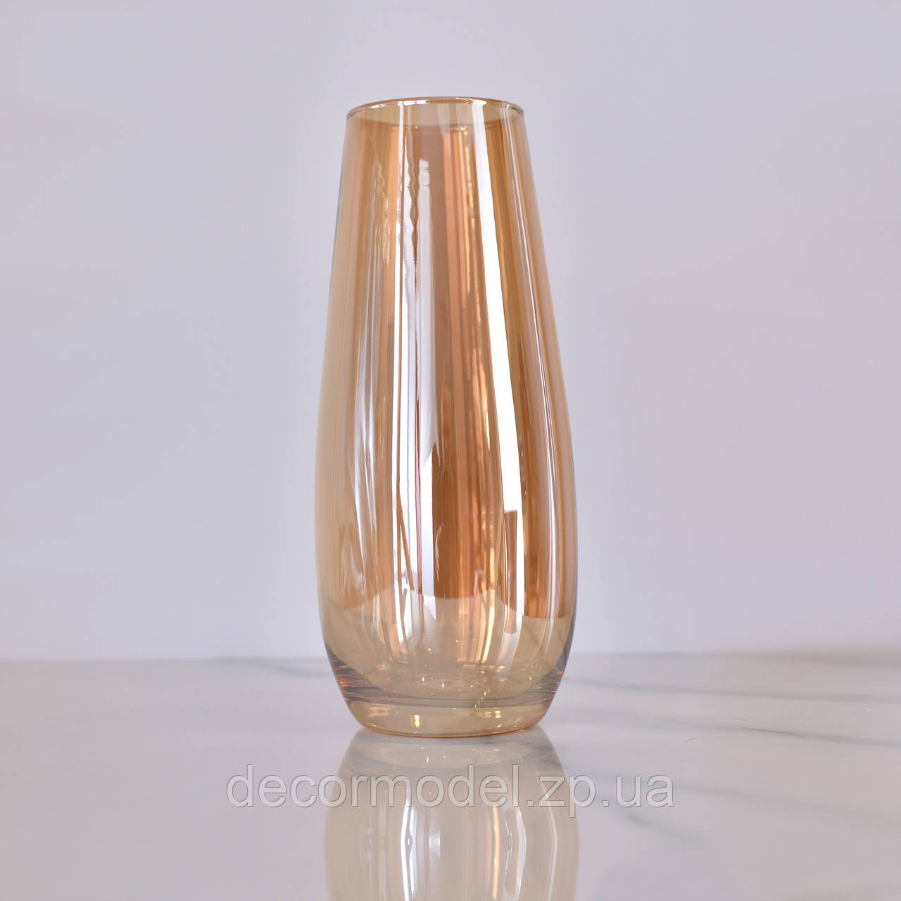 Ваза скляна конусна Pasabache Botanica 26 см 43267 амбер