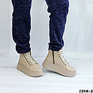 Жіночі зимові черевики бежевого кольору 36 р-р, фото 10