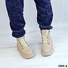 Жіночі зимові черевики бежевого кольору 36 р-р, фото 8