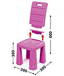 Дитячий стілець-табурет рожевий DOLONI, фото 2