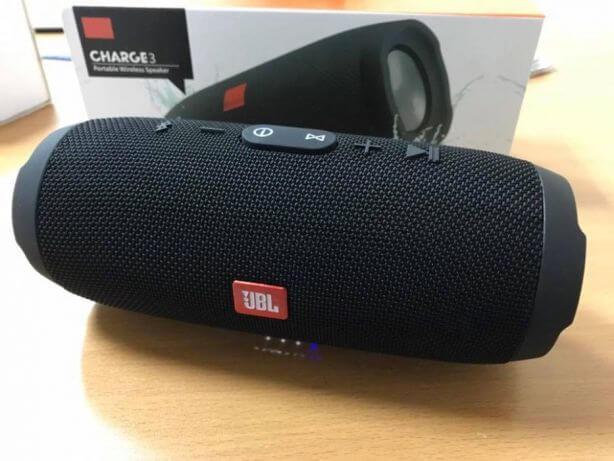 Портативна колонка JBL Charge 3+ з AUX, USB, SD, FM і Bluetooth, колонка з 2 динаміками 21,3*8.9 см Чорна