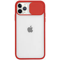 Чехол накладка CamShield для iPhone 12 Pro Max с шторкой камеры Матовый Красный