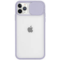 Чехол накладка CamShield для iPhone 12 Pro Max с шторкой камеры Матовый Сиреневый