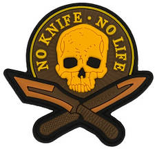 Патч ПХВ на липучці No knife — no life