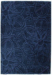 Ворсистий килим Юста shaggy "Квіти Султанна", колір синій