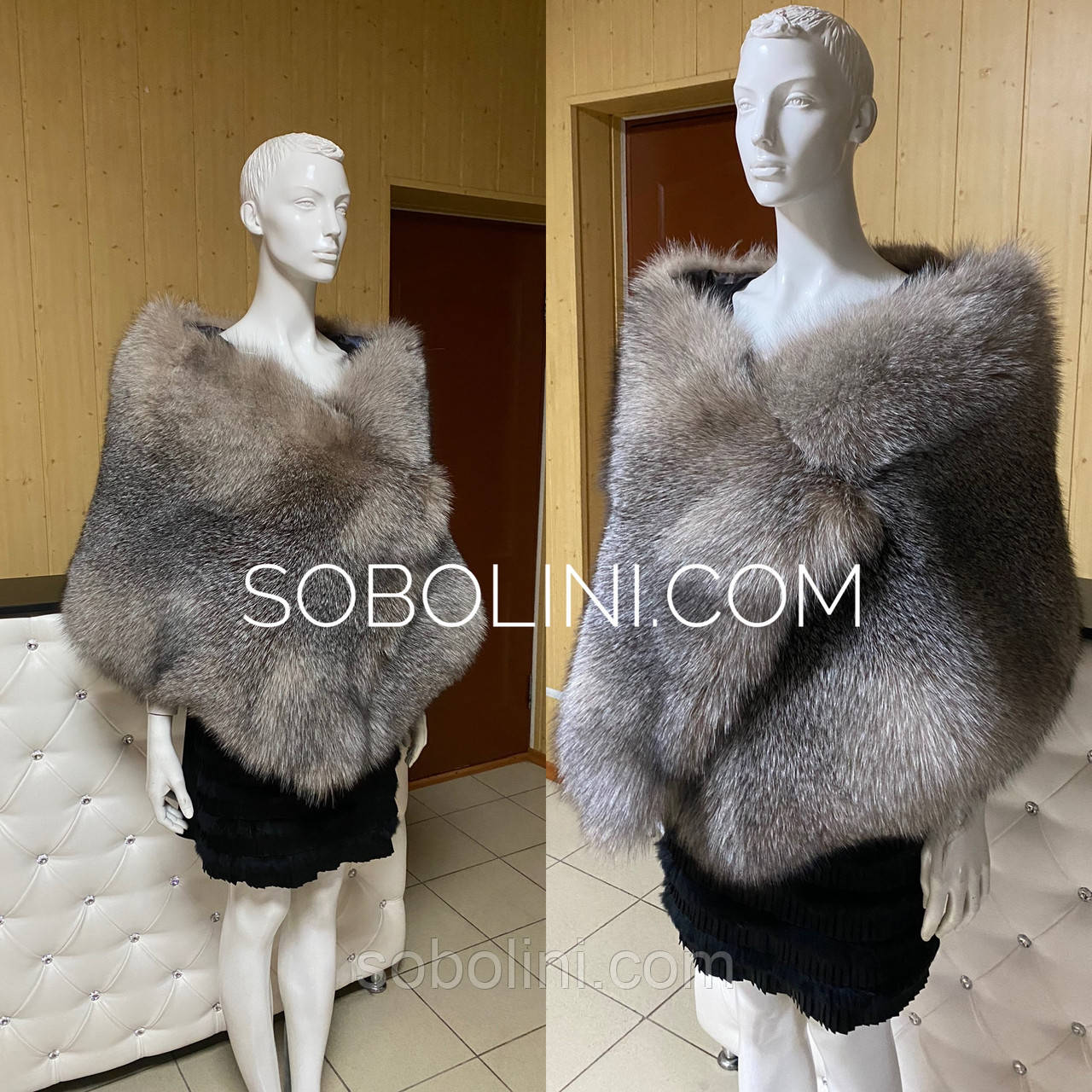 Палантин із блюфрості, розмір 180*50 см, фото 1